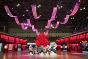 「鬼滅祭 ～アニメ参周年記念祭～」企画展示エリアの様子。