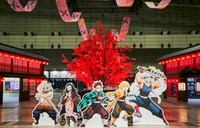 「鬼滅祭 ～アニメ参周年記念祭～」企画展示エリアの様子。