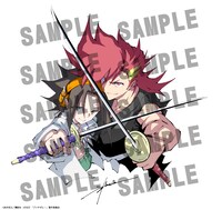 コラボイラストを使ったステッカーのサンプル画像。(c)2022 「ブッチギレ!」製作委員会 (c)武井宏之・講談社／SHAMAN KING Project.・テレビ東京