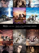 TVアニメ「進撃の巨人」とmayla classicのコラボの告知ビジュアル。