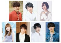 「『オリエント』感謝祭 2022 Summer」の出演者。左上から内田雄馬、斉藤壮馬、高橋李依。左下から安野希世乃、羽多野渉、内山昂輝、梶原岳人。