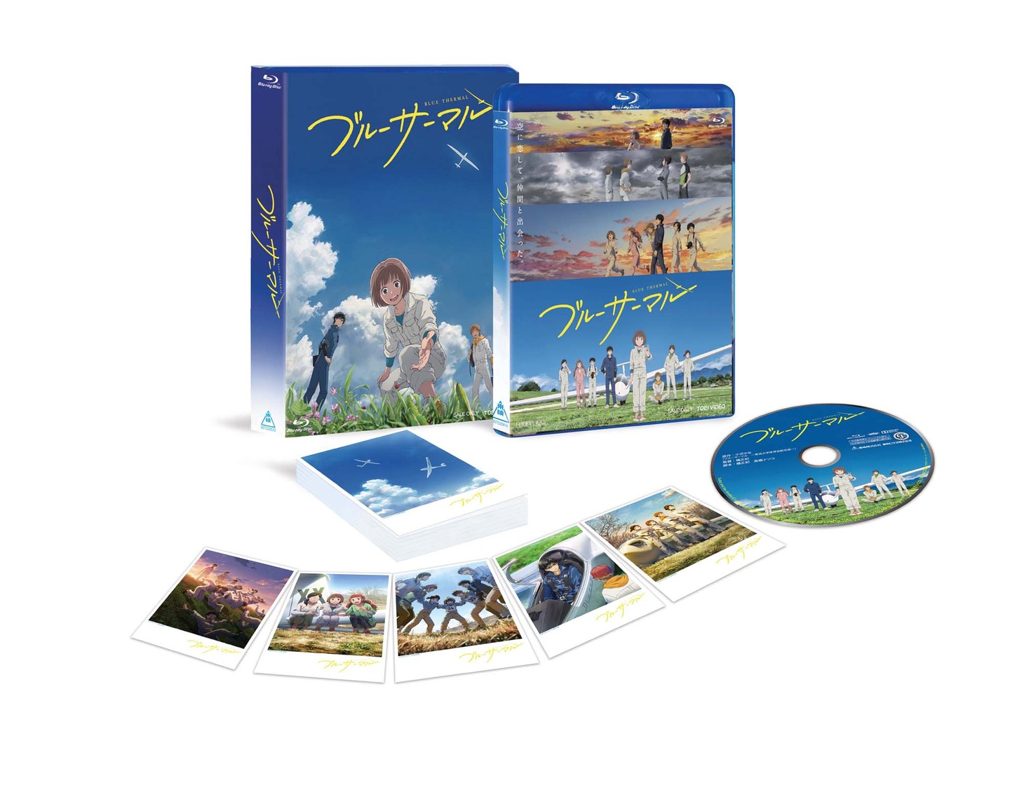 アニメ映画「ブルーサーマル」Blu-rayの展開図。