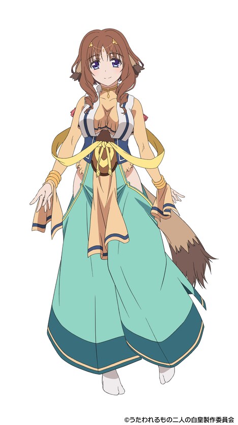 フミルィル(CV:儀武ゆう子)
トゥスクル出身の、美しく大らかな性格の女性。クオンの御側付きであり、良き理解者であると同時に姉のような存在。魅力的な容姿が元で問題を巻き起こし、それがクオンの悩みの種になることも多い。