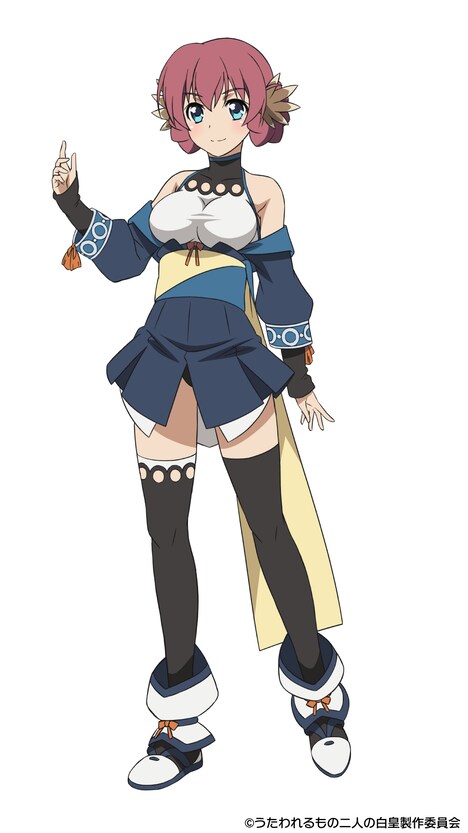 ノスリ(CV:山本希望)
豪快にして裏表が無い気風の少女。弓の名手であると同時に、かつてはノスリ旅団を名乗る義賊の長であり、その側には常に弟の「オウギ」が控えている。自らの義を重んじるまま、アンジュに忠義を尽くすため、引き続きオシュトル(ハク)と行動をともにしている。