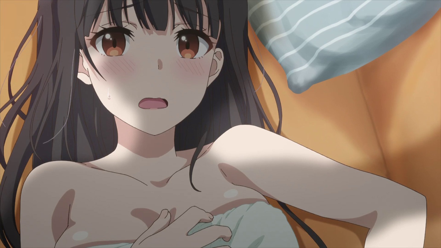 TVアニメ「継母の連れ子が元カノだった」本PVより。 (c)紙城境介・KADOKAWA/連れカノ製作委員会