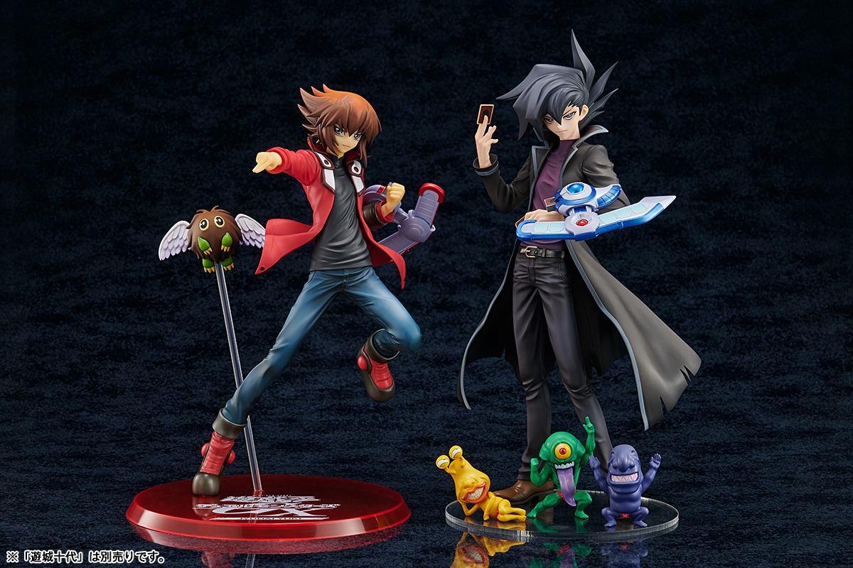 「遊☆戯☆王デュエルモンスターズGX 万丈目準」と別売りの「遊☆戯☆王デュエルモンスターズGX 遊城十代【再販】」。