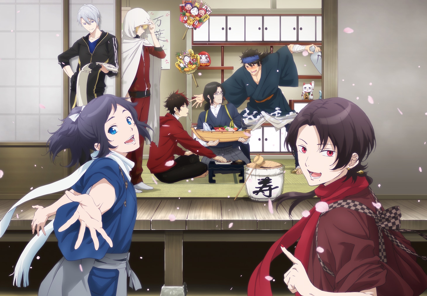 アニメ「特『刀剣乱舞-花丸-』～雪月華～」の第1幕「雪ノ巻」の場面カット。