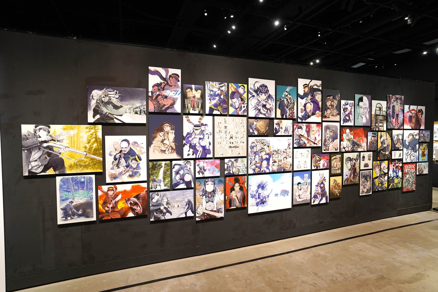 「ゴールデンカムイ展」第5ゾーン「黄金色名画廊」より。