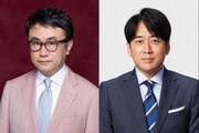「情報7daysニュースキャスター」で総合司会を務める三谷幸喜（左）と安住紳一郎（右）。 (c)TBS