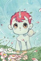 返礼品に使用される桃桃子のイラスト。