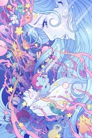 返礼品に使用されるケイティ・ロングァのイラスト。