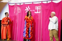 左から森山未來、アヴちゃん、湯浅政明監督。