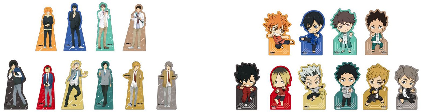 ラリーゲーム「点呼！ 生徒たちを探し出せ！」の景品。左から「POPスタンドⅠ」「POPスタンドⅡ」。