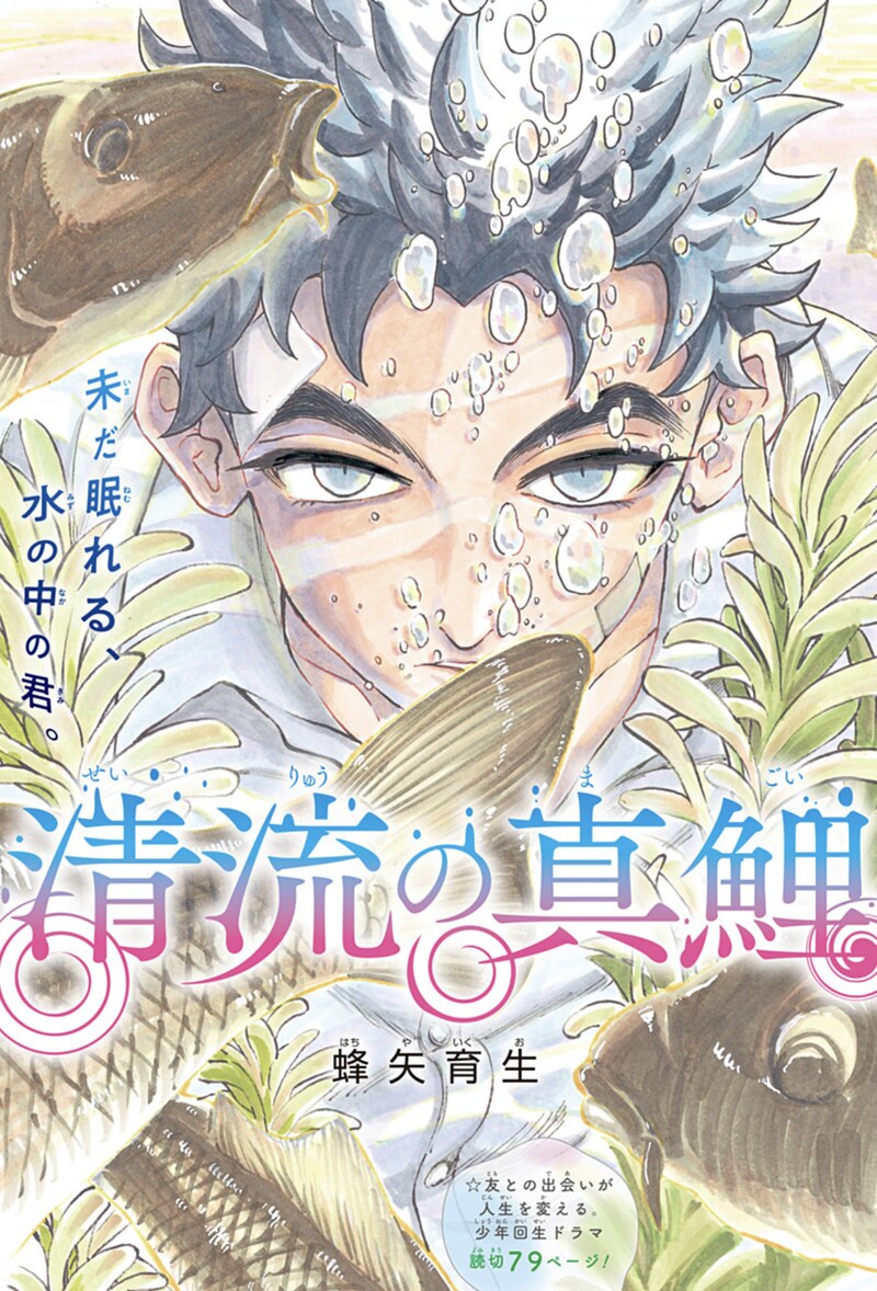 「清流の真鯉」扉ページ (c)蜂矢育生/集英社