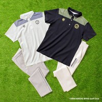 亜室のポロシャツとロングパンツ。