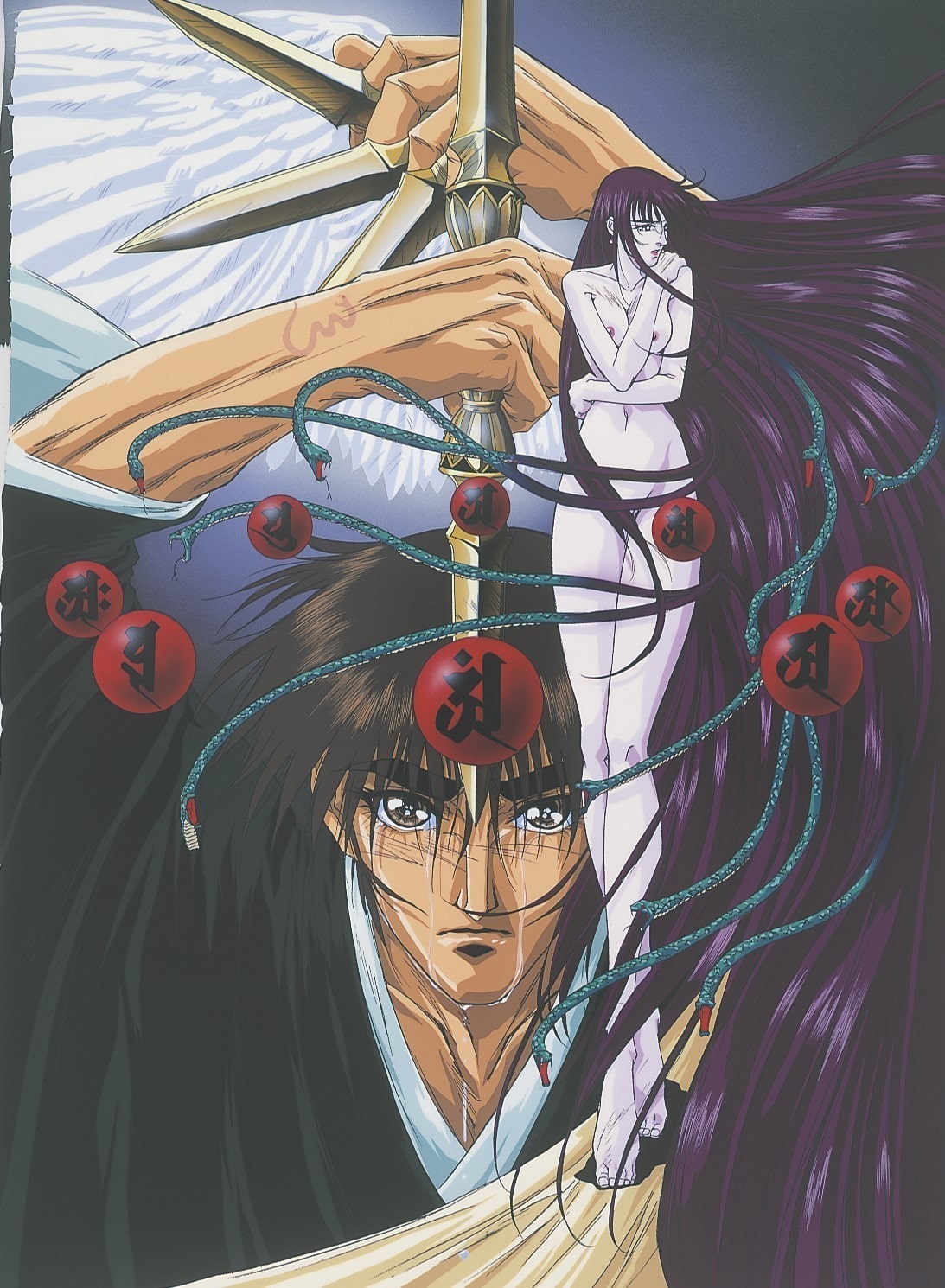 孔雀王 アニメ「真・孔雀王」より、「天魔復活」のビジュアル。(c)荻野真／集英社・ポニーキャニオン・NBCUniversal -  丸山正雄のお蔵出しイベント開催、第1回にりんたろう・高坂希太郎監督が登壇 [画像ギャラリー 2/2] - コミックナタリー