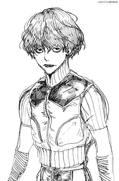 小畑健によるアンダーテイカーのリーダーのキャラクターデザイン原案。