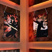 G賞の「タペストリー 太刀川慶」、H賞の「タペストリー 出水公平」。