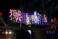 昼の部に出演した獄Luck（バトリ勝悟、立花慎之介、小林千晃）。