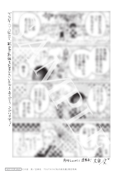 「私の彼氏棚」フェア特典の裏画像。