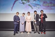 TVアニメ「東京ミュウミュウ にゅ～♡」先行上映会より。左から内田雄馬、日向未来、天麻ゆうき、中村悠一、白井悠介。