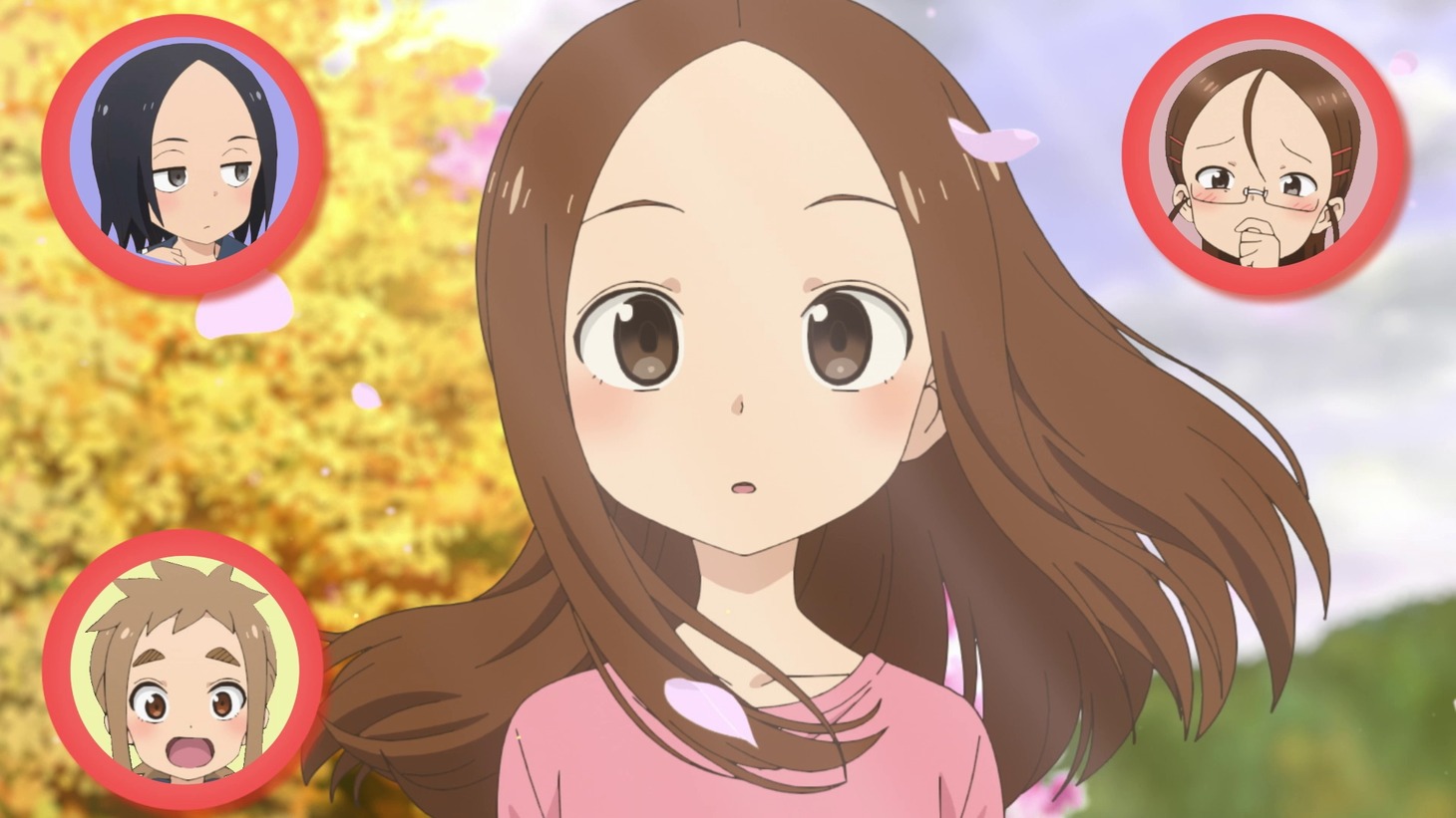 「劇場公開記念！3人娘と振り返る『からかい上手の高木さん』10分動画」より。