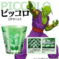 ピッコロをモチーフにした江戸切子グラス。
