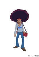 ハンク（CV：佐藤せつじ）。ファンキーガイな技術屋。島中のガラクタを集め、そこからなんでも作ることができるユーレイ探偵団の技術担当。フィン専用のSOSを作ったのもハンク。