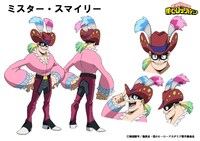 ミスター・スマイリーのキャラクターデザイン。