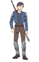 エドガー（CV：鈴村健一）
剣士の青年。幼馴染のアリシア、ライガと共に駆け出し冒険者をしていたところ、おじさんと出会う。パーティ内ではクールに立ち振る舞う。ちょっぴり気弱。