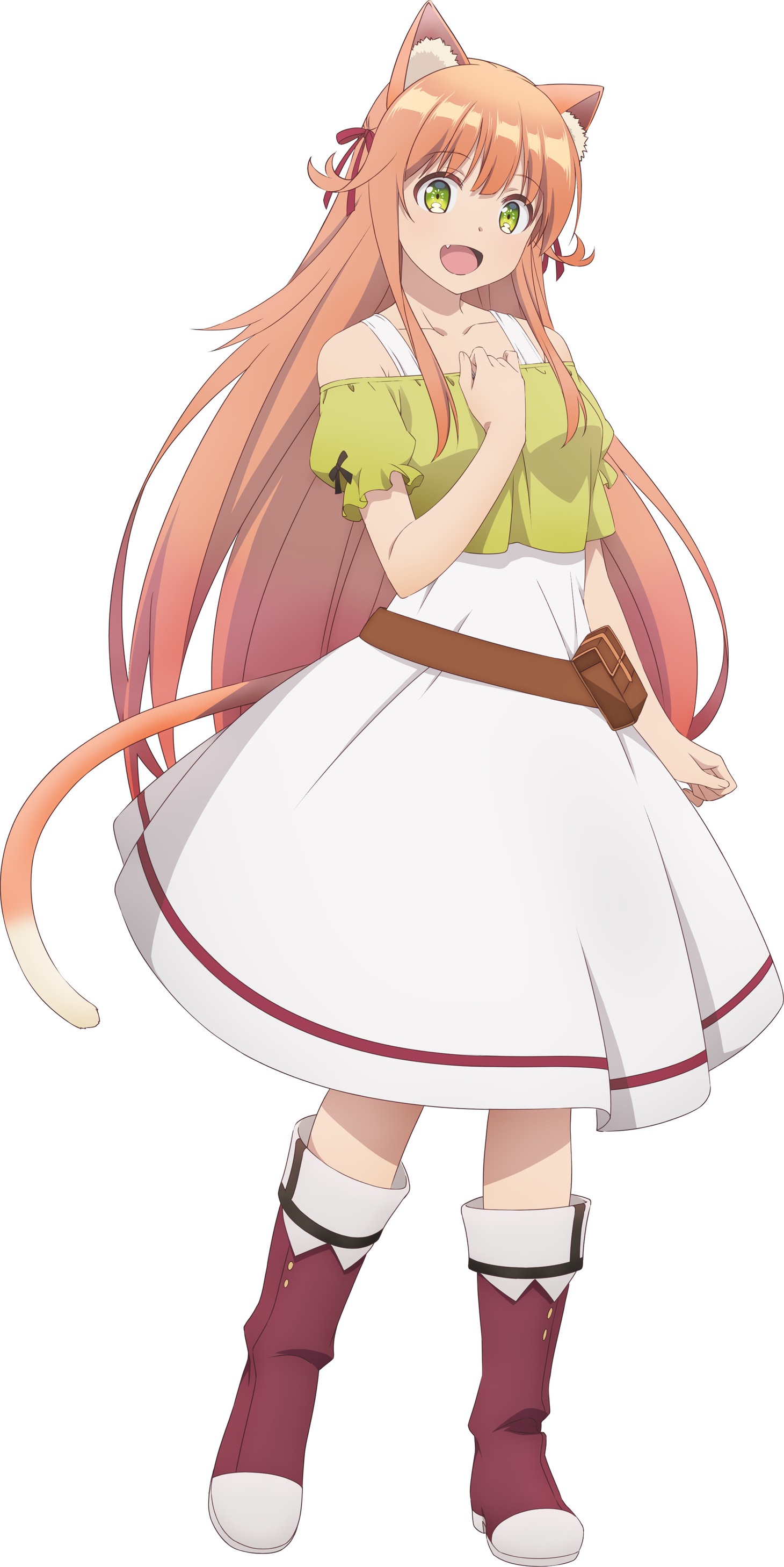 カナデ（CV：和氣あず未）
最強種の一つであり、絶滅寸前の猫霊族の少女。魔法は使えないが、身体能力が極限まで進化している。世間知らずなところもあるが、好奇心旺盛で明るく、感情表現が豊か。レインの優しさと才能に惹かれている。