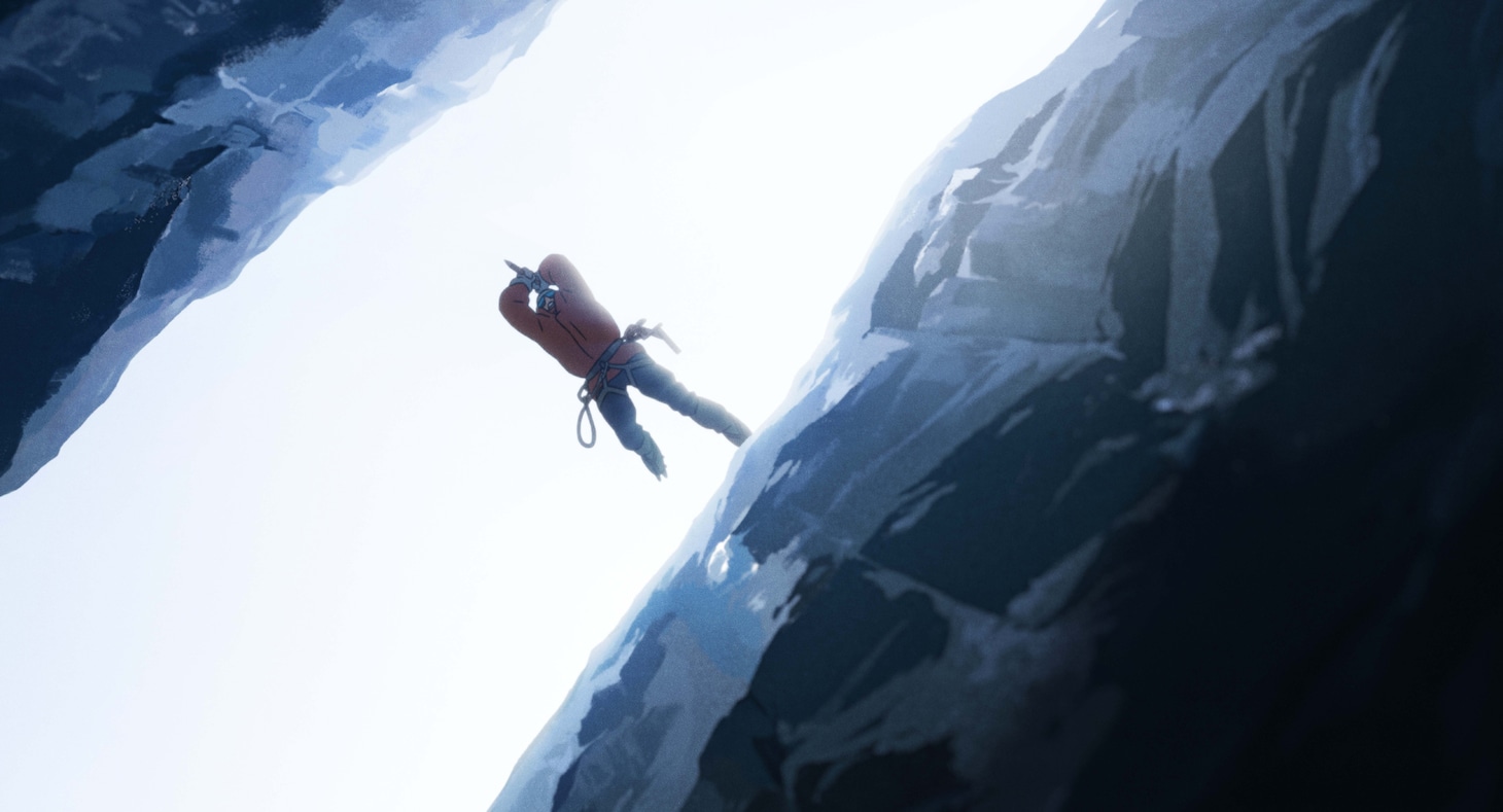 アニメ映画「神々の山嶺」より。