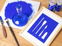 ブルーピリオド展特別講座「YOUR BLUE」での制作イメージ。