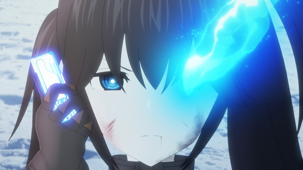 TVアニメ「ブラック★★ロックシューター DAWN FALL」第12話の場面カット。