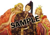 アニメイトの購入特典・缶バッジ3個セットのイラスト。