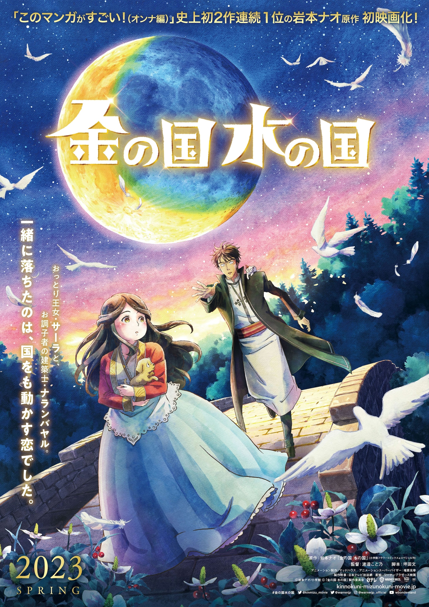 アニメーション映画「金の国 水の国」ティザービジュアル (c)「金の国 水の国」製作委員会