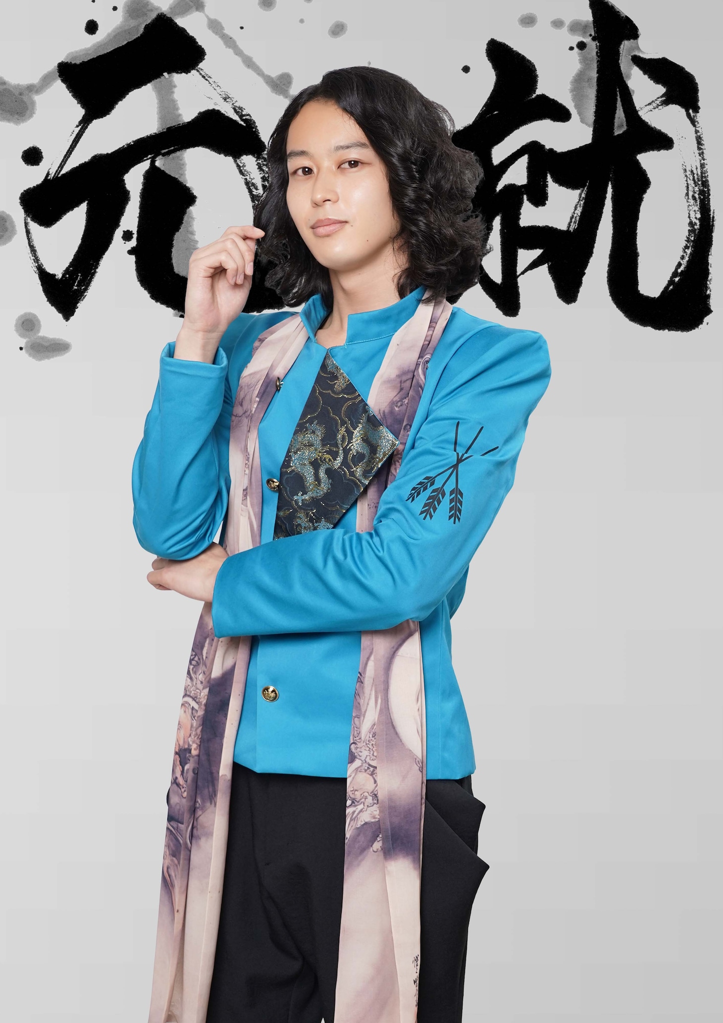 片岡久道扮する毛利元就。