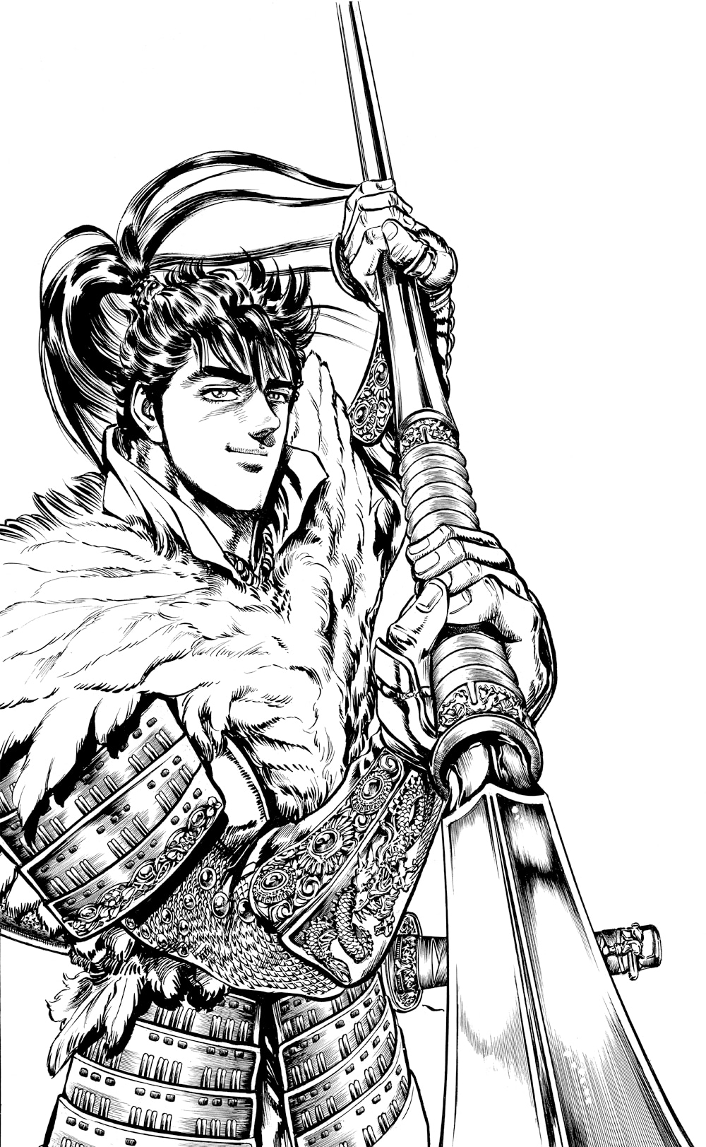 「花の慶次 -雲のかなたに-」の前田慶次。※画像はイメージにつき実際の付録イラストとは異なる。(c)隆慶一郎・原哲夫・麻生未央/コアミックス 1990