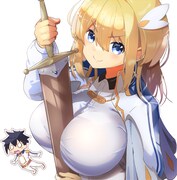 立派な剣聖を志す青年が、女だらけの騎士団で超巨乳団長に惑わされる新連載