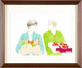 よしながふみ『きのう何食べた？』複製原画12選」の額装見本 