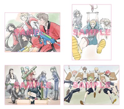 1週目に配布される「キャラクターデザイン谷口淳一郎描きおろし 色紙風かあど」。