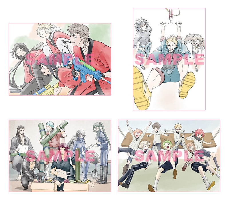 1週目に配布される「キャラクターデザイン谷口淳一郎描きおろし 色紙風かあど」。