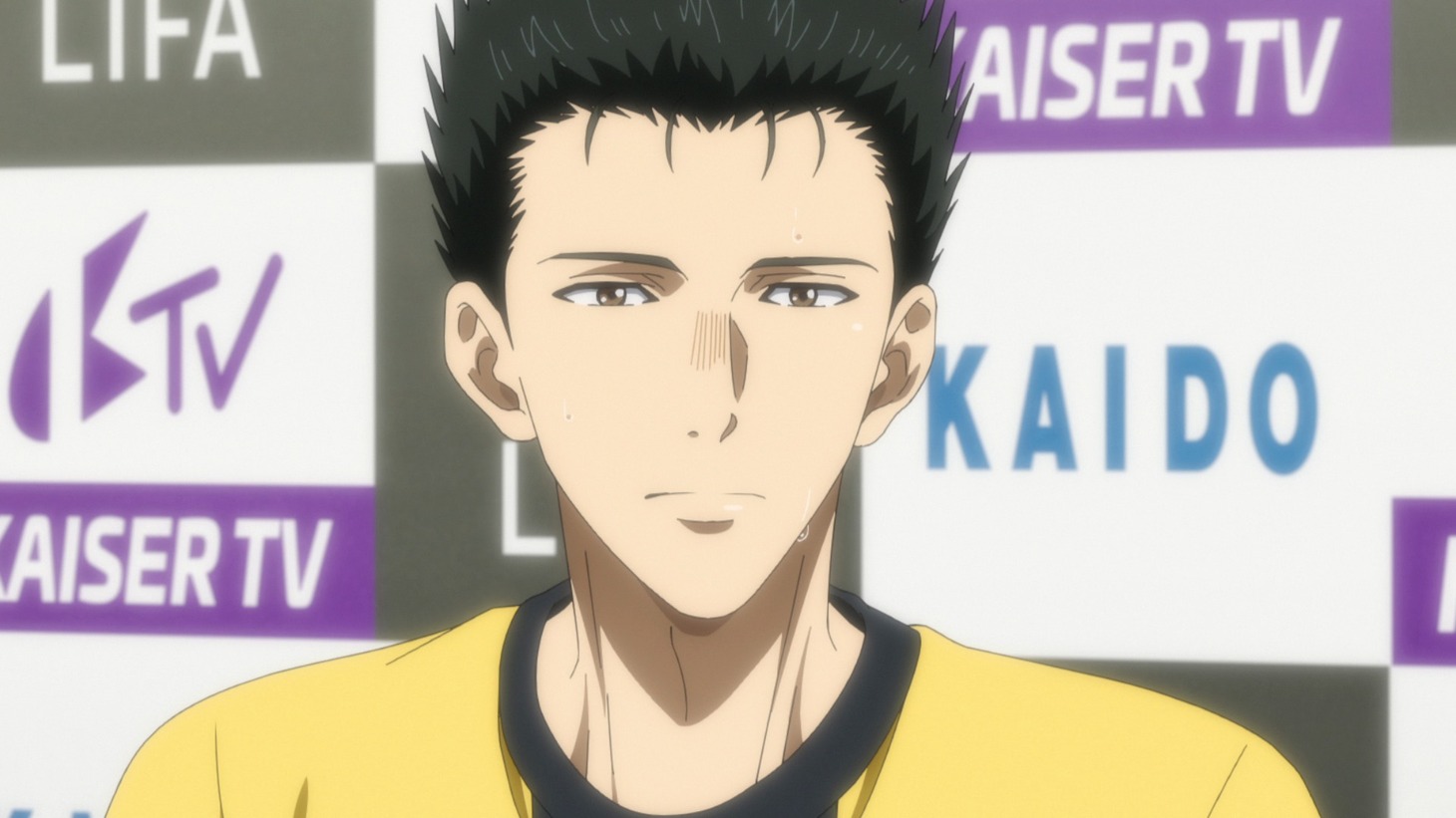 TVアニメ「アオアシ」第13話の場面カット。