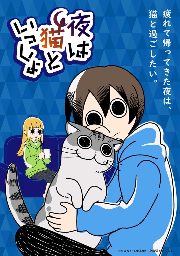 アニメ「夜は猫といっしょ」キービジュアル