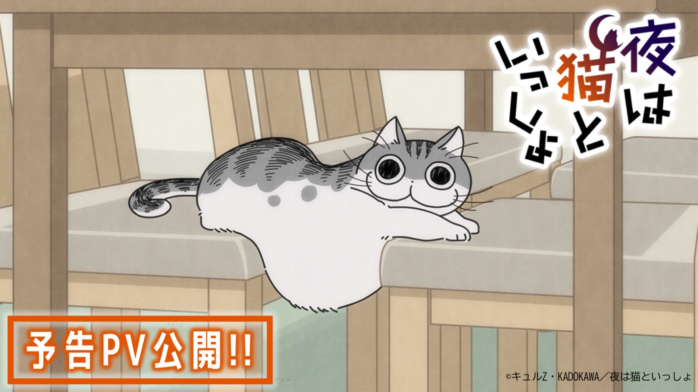 アニメ「夜は猫といっしょ」PVより。