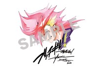 コラボイラストを使ったポストカードのサンプル画像。