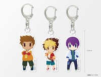 天野河リュウセイ、松岡勝治、龍昇ケンのアクリルキーホルダー。