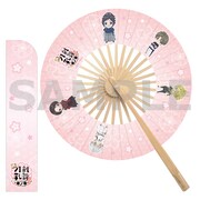 円型扇子と専用ケース。