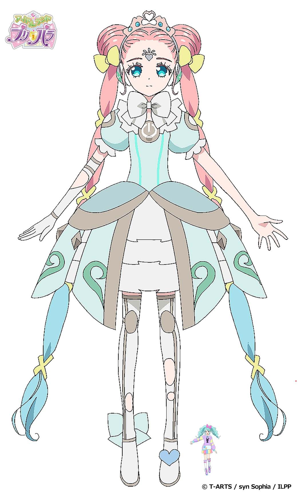 ポォロロの設定画。あまりと比較するとその大きさがわかる。