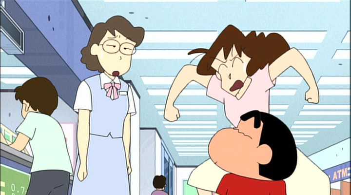 「銀行ではお静かにだゾ」より。 (c)臼井儀人／双葉社・シンエイ・テレビ朝日・ADK